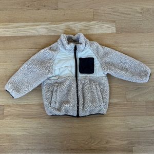 Zara Sherpa Fleece Jacket Warm Kids Toddler Coat Hoodie boys 3-4 y